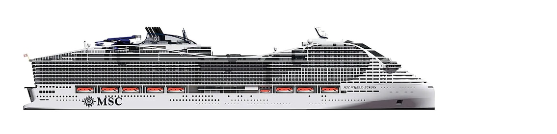 Kannet laivasta  MSC World Europa